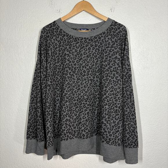 NEW! Splendid Animal Print Top Long Sleeve Shirt Pullopver Casual Scoop - XXL - Picture 4 of 7